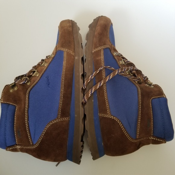 L.L. Bean Boots Mens Ten and a Half Medium Brown Blue Suede Hiking Trail Gorp main image 2